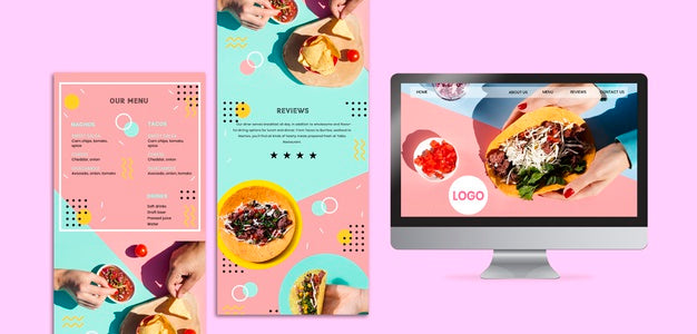 Free Colorful Mexican Food Mock-Up Psd