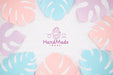 Free Colourful Monstera Leaves Frame Background Psd