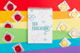 Free Condoms On Rainbow Design Background Psd