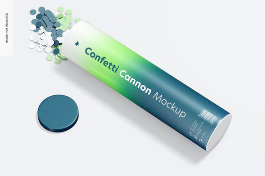 Free Confetti Cannon Mockup Psd