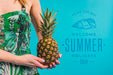 Free Copyspace Mockup With Summer Concept Next To Attractive Woman Psd