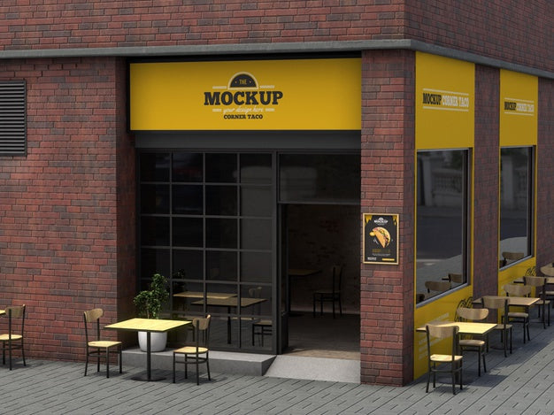 Free Corner Business Mock-Up For Tacos Psd