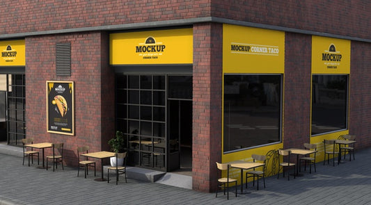 Free Corner Business Mock-Up For Tacos Psd