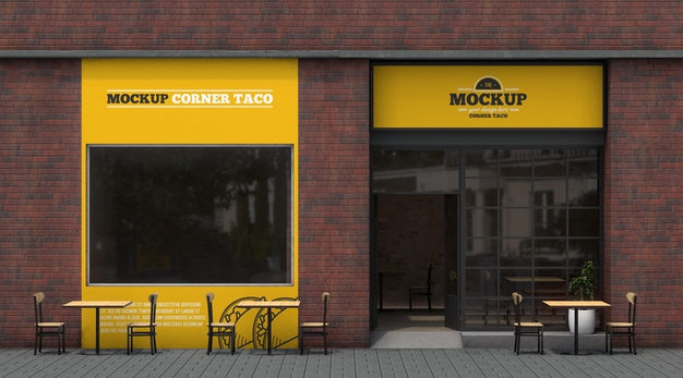 Free Corner Business Mock-Up For Tacos Psd