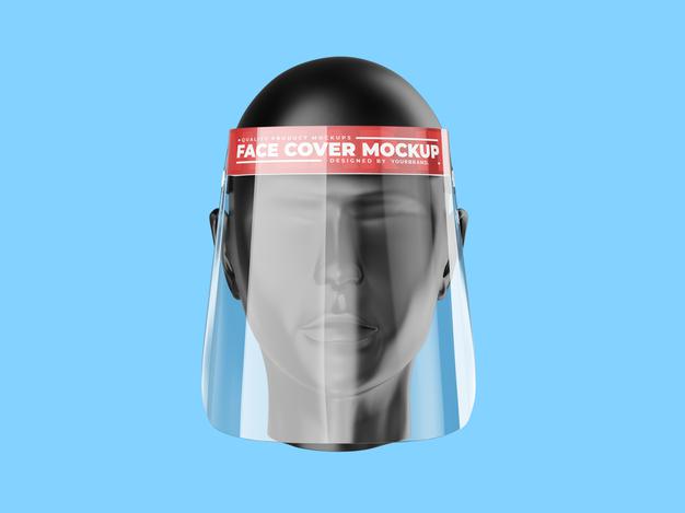 Free Corona Virus Face Shield Mockup Template Psd