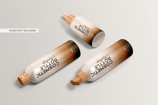 Free Cosmetic Bottle Mockup Psd
