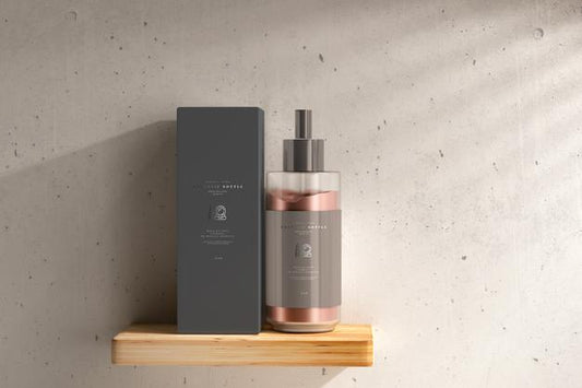 Free Cosmetic Cream Bottle With Box Mockup Psd