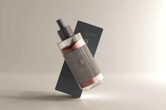 Free Cosmetic Cream Bottle With Box Mockup Psd
