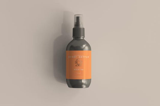 Free Cosmetic Spray Bottle Mockup Psd