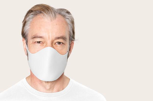 Free Covid-19 Face Mask Mockup In White Protection Unisex Apparel Psd