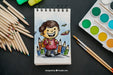 Free Creative Back To School Mockup With Notepad Psd