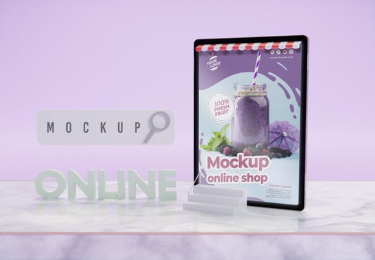 Free Creative Business Composition With Tablet Mock-Up Psd