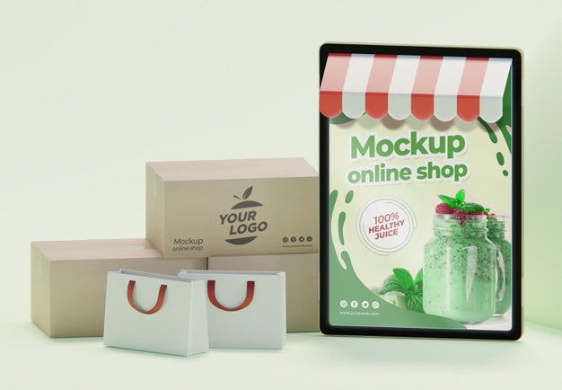 Free Creative Business Composition With Tablet Mock-Up Psd