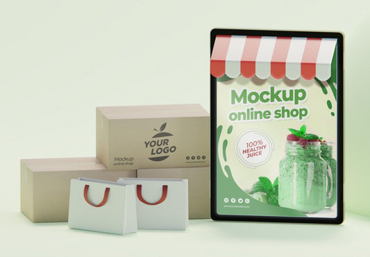 Free Creative Business Composition With Tablet Mock-Up Psd