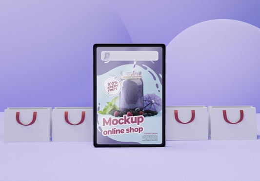 Free Creative Business Composition With Tablet Mock-Up Psd