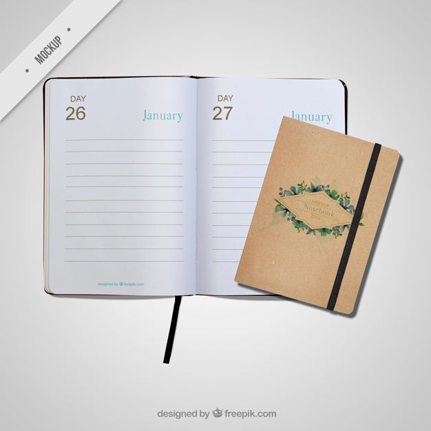 Free Cute Appointment Book Mockups Psd