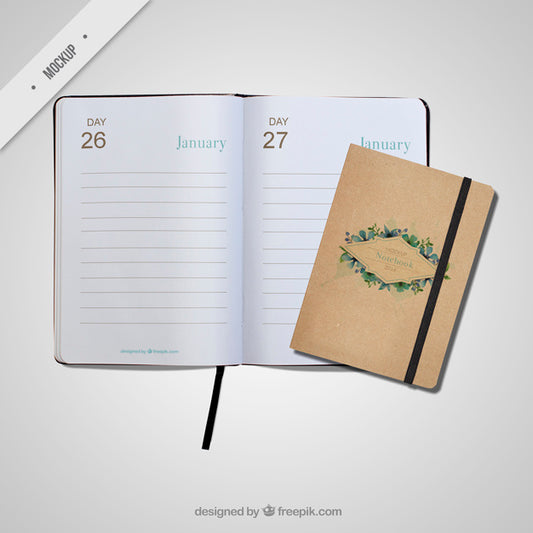 Free Cute Appointment Book Mockups Psd