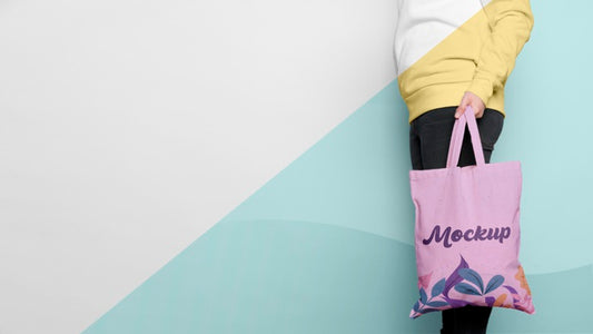 Free Cute Bag Concrpt Mock-Up Psd