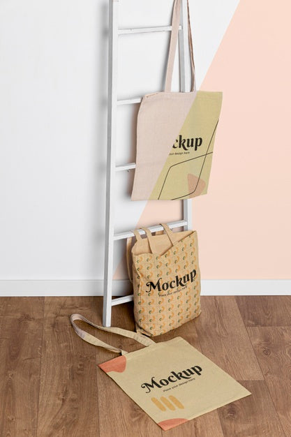 Free Cute Bag Concrpt Mock-Up Psd