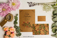 Free Cute Romantic Stationery Wedding Mockup Psd