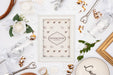 Free Cute Wedding Invitation Frame With Mock-Up Psd