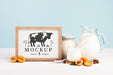 Free Dairy Arrangement With Frame Mock-Up Psd