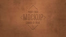 Free Debossed Logo On Brown Leather Mockup Psd