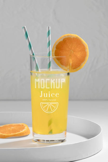 Free Delicious Detox Juice Concept Mock-Up Psd