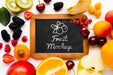 Free Delicious Fruits Concept Mock-Up Psd