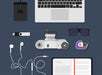 Free Desk Items – Flat Mockups