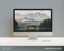 Free Desktop Mockup Front View Psd