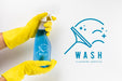 Free Detergent Spray And Protection Gloves Psd