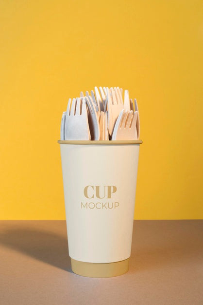 Free Disposable Coffee Shop Elements Assortment Psd