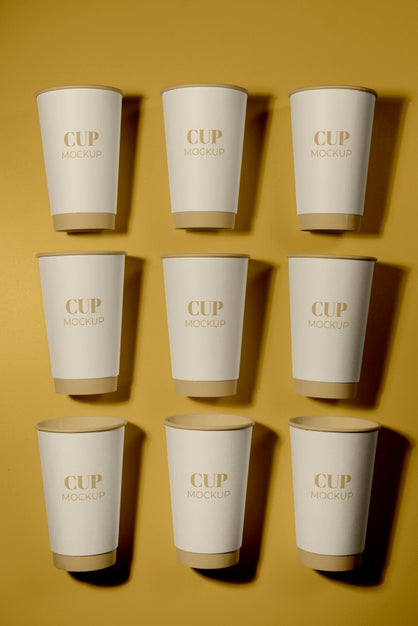 Free Disposable Coffee Shop Elements Assortment Psd