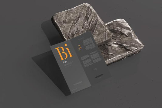 Free Dl Size Bifold Brochure Mockup Psd
