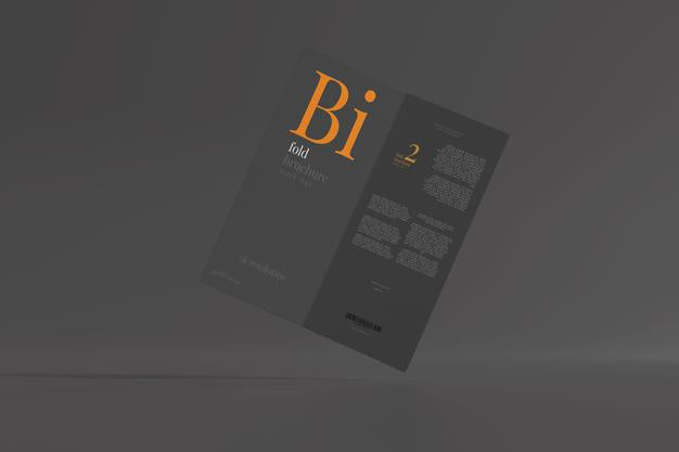 Free Dl Size Bifold Brochure Mockup Psd
