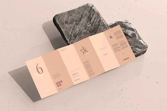 Free Dl Size Six Fold Brochure Mockup Psd