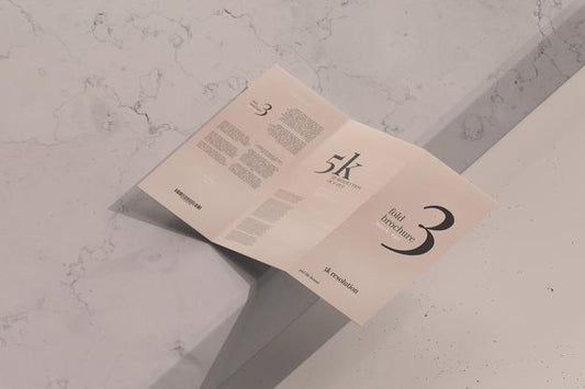 Free Dl Size Trifold Brochure Mockup Psd