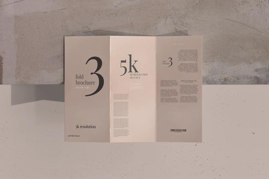 Free Dl Size Trifold Brochure Mockup Psd