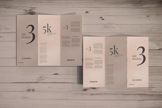 Free Dl Size Trifold Brochure Mockup Psd