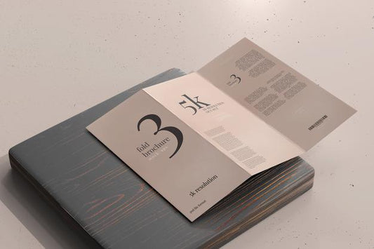 Free Dl Size Trifold Brochure Mockup Psd