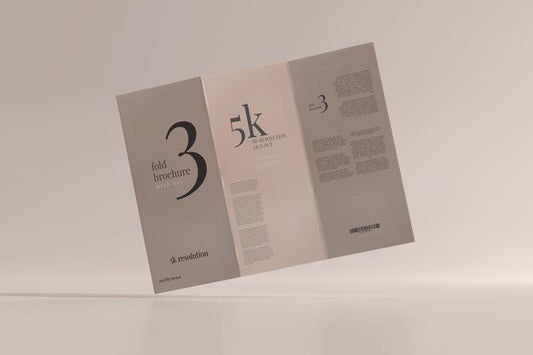 Free Dl Size Trifold Brochure Mockup Psd