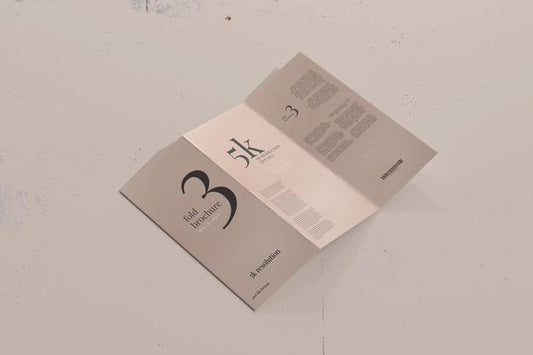 Free Dl Size Trifold Brochure Mockup Psd