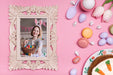 Free Easter Frame Photo And Eggs Psd