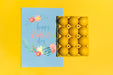 Free Easter Mockup Flat Lay For Greeting Card Psd