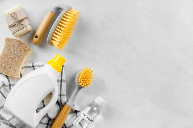 Free Eco Cleaning Products Assortment Psd