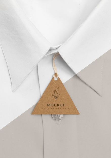 Free Eco-Friendly Price Tag On Formal Shirt Mock-Up Psd