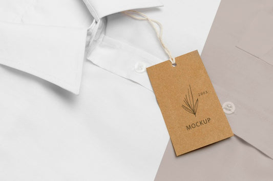 Free Eco-Friendly Price Tag On Formal Shirt Mock-Up Psd