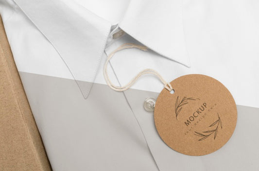Free Eco-Friendly Price Tag On Formal Shirt Mock-Up Psd