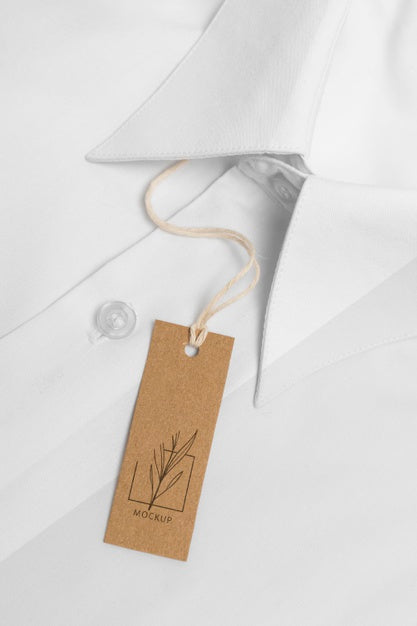 Free Eco-Friendly Price Tag On Formal Shirt Mock-Up Psd